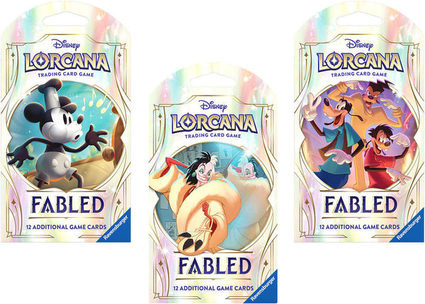 Disney Lorcana: Fabled Sleeved Booster Pack Art Bundle [Set of 3] - Disney Lorcana