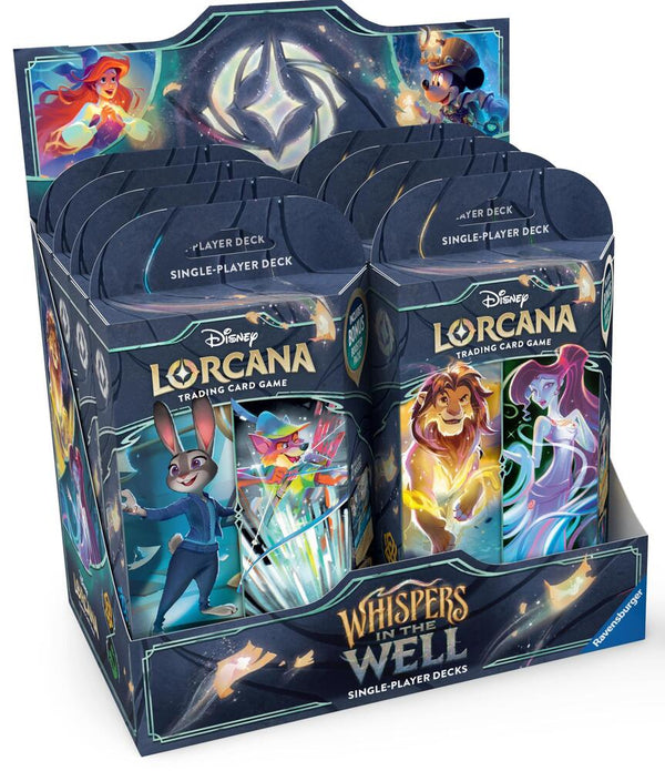 Disney Lorcana: Whispers in the Well Starter Deck Display - Disney Lorcana