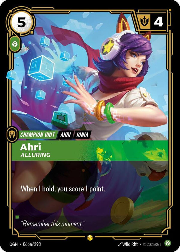 Ahri - Alluring (Alternate Art) - Riftbound: League of Legends TCG