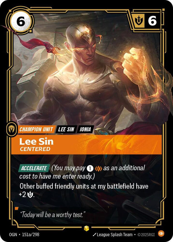Lee Sin - Centered (Alternate Art) - Riftbound: League of Legends TCG