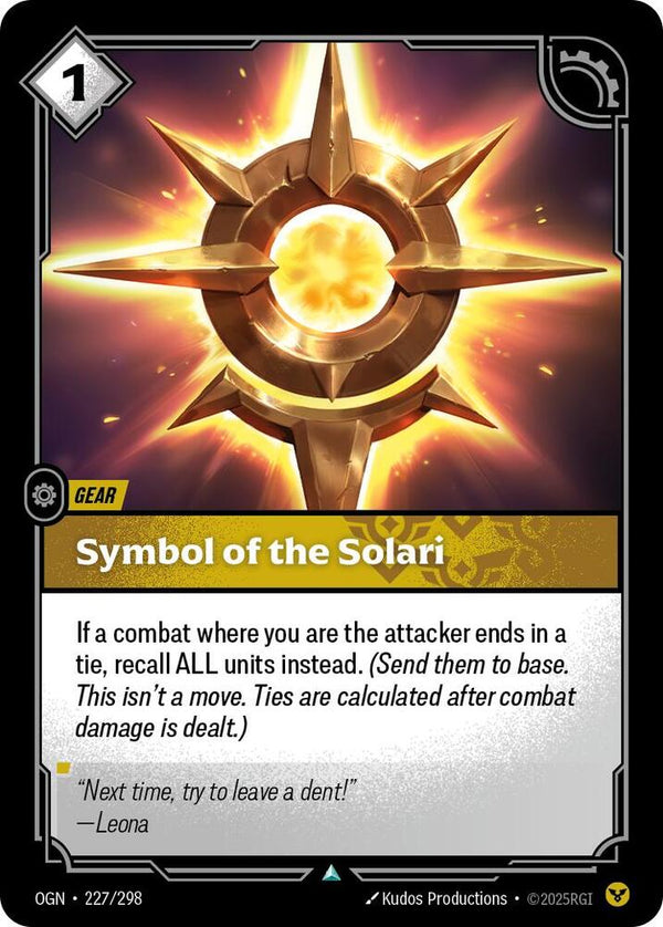 Symbol of the Solari - Riftbound: League of Legends TCG