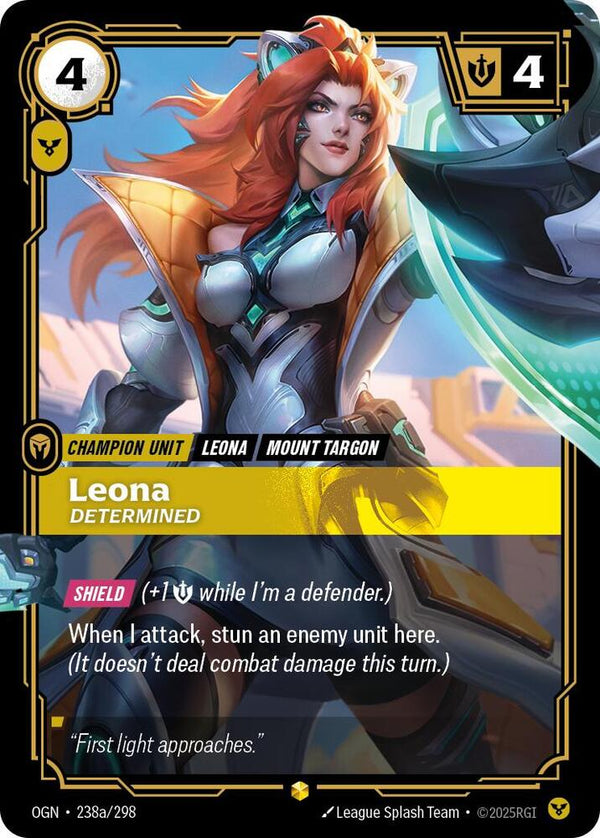 Leona - Determined (Alternate Art) - Riftbound: League of Legends TCG