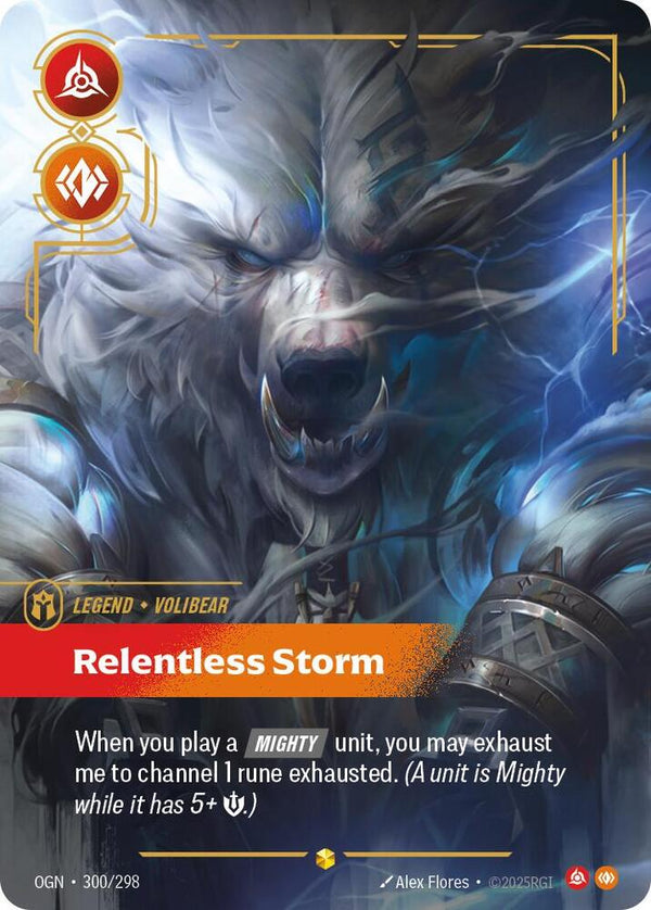 Volibear, Relentless Storm (Overnumbered) - Riftbound: League of Legends TCG