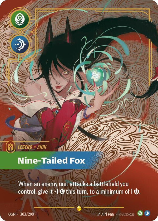 Ahri - Nine-Tailed Fox (Overnumbered) - Riftbound: League of Legends TCG