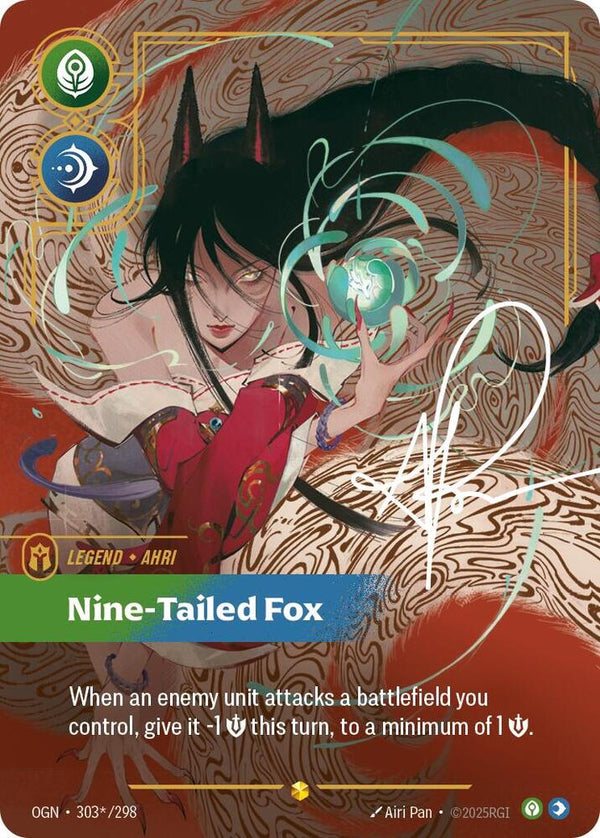 Ahri - Nine-Tailed Fox (Signature) - Riftbound: League of Legends TCG