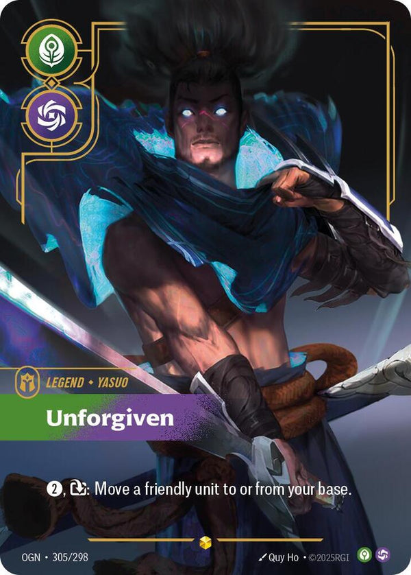 Yasuo - Unforgiven (Overnumbered) - Riftbound: League of Legends TCG