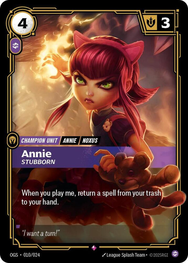 Annie - Stubborn - Riftbound: League of Legends TCG