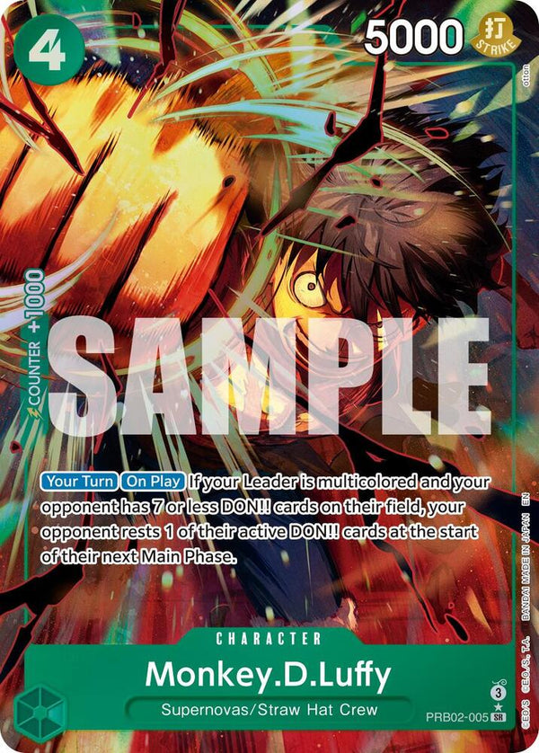 Monkey.D.Luffy - PRB02-005 (Alternate Art) - One Piece Card Game