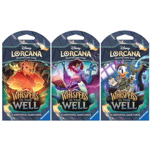 Disney Lorcana: Whispers in the Well Sleeved Booster Pack Art Bundle [Set of 3] - Disney Lorcana