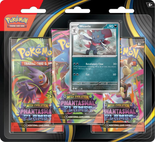 Phantasmal Flames 3 Pack Blister [Weavile] - Pokémon