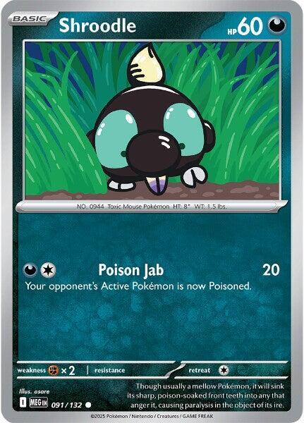 Shroodle - 091/132 - Pokémon