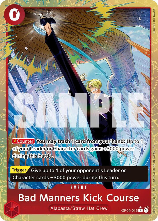 Bad Manners Kick Course (Alternate Art) - One Piece Card Game