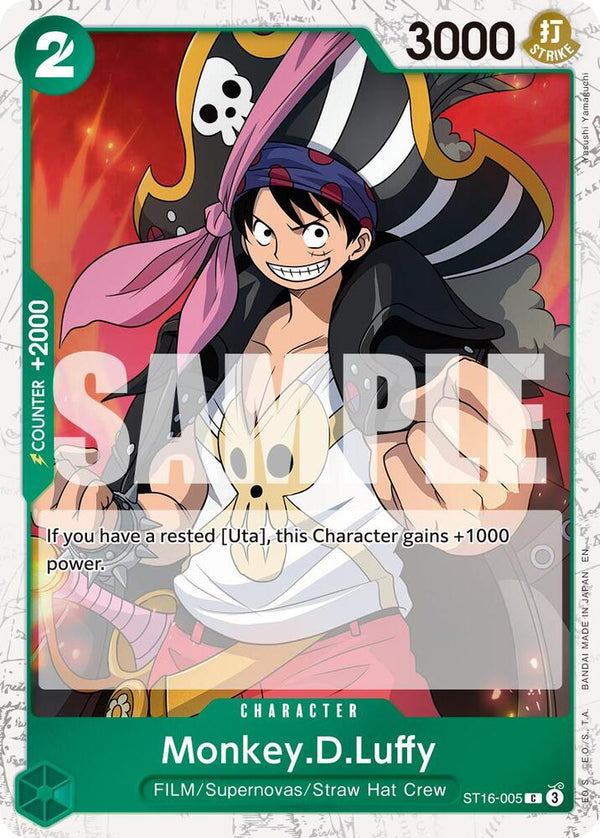 Monkey.D.Luffy - ST16-005 (Pirate Foil) - One Piece Card Game