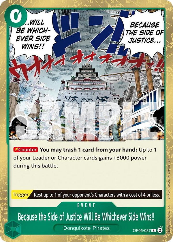 Because the Side of Justice Will Be Whichever Side Wins!! (Reprint) - One Piece Card Game