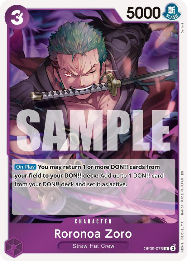 Roronoa Zoro - OP09-076 - One Piece Card Game