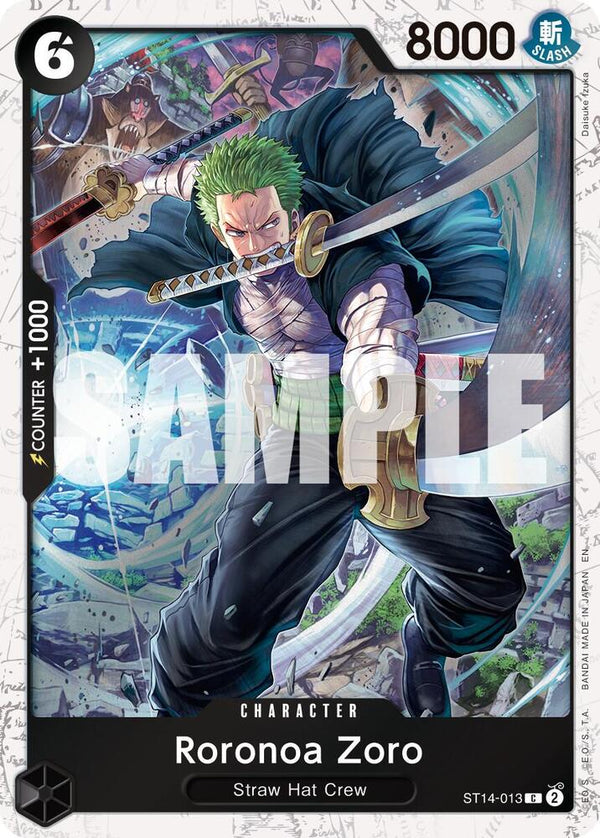 Roronoa Zoro - ST14-013 (Pirate Foil) - One Piece Card Game