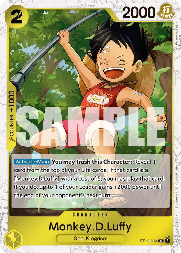 Monkey.D.Luffy - ST13-014 (Pirate Foil) - One Piece Card Game