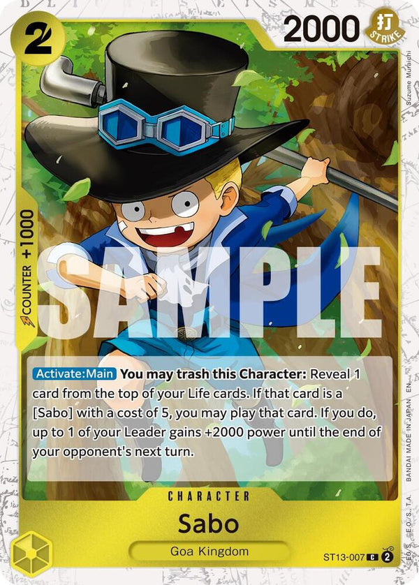 Sabo - ST13-007 (Pirate Foil) - One Piece Card Game