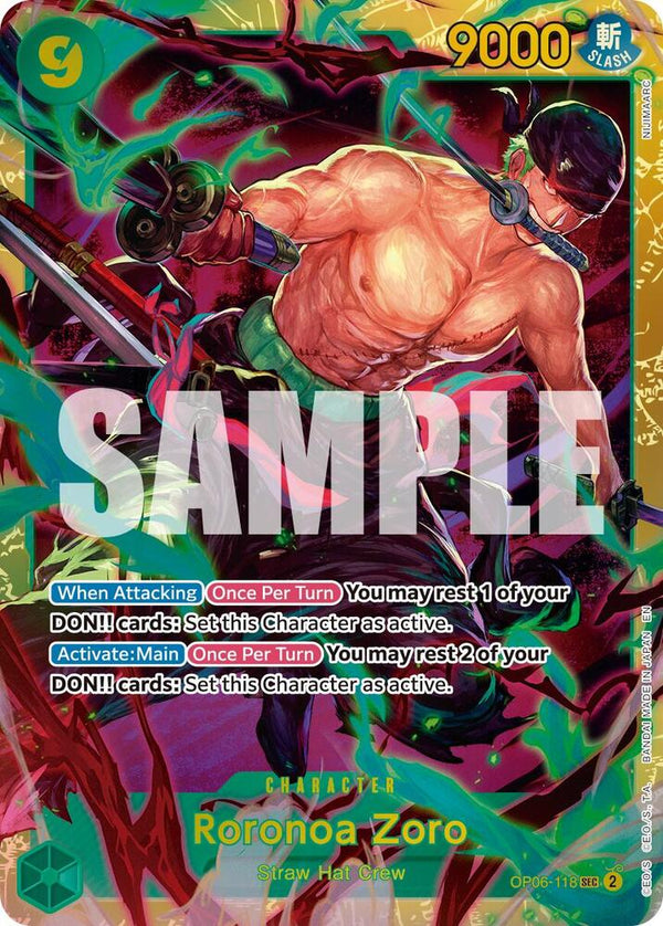 Roronoa Zoro - OP06-118 (Reprint) - One Piece Card Game