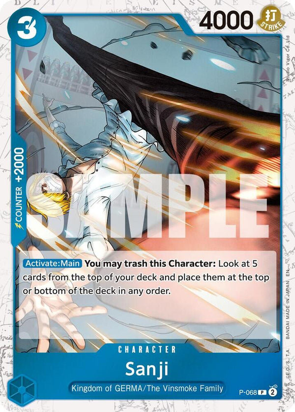 Sanji - P-068 (Pirate Foil) - One Piece Card Game