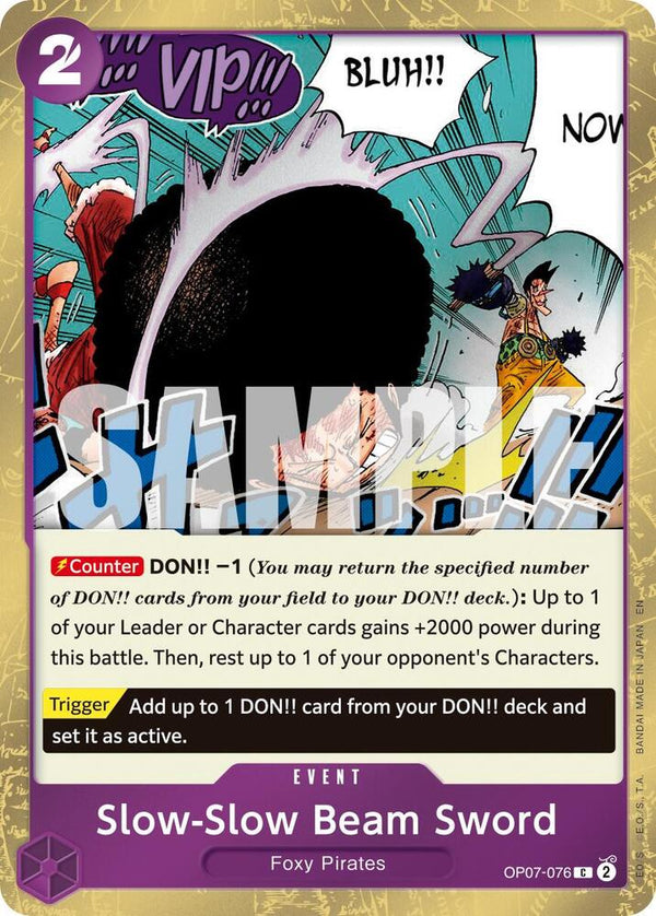 Slow-Slow Beam Sword (Pirate Foil) - One Piece Card Game