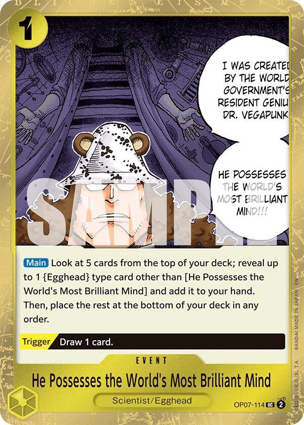 He Possesses the World's Most Brilliant Mind (Pirate Foil) - One Piece Card Game