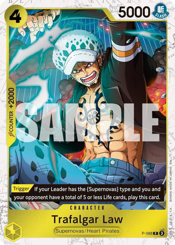 Trafalgar Law -  P-088 (Pirate Foil) - One Piece Card Game