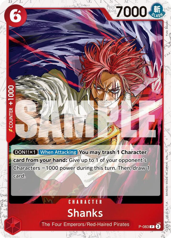 Shanks - P-083 (Pirate Foil) - One Piece Card Game