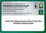 Code Card - Mega Evolution Elite Trainer Box Alakazam Digital Bundle - Pokémon