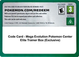 Code Card - Mega Evolution Pokemon Center Elite Trainer Box (Exclusive) - Pokémon