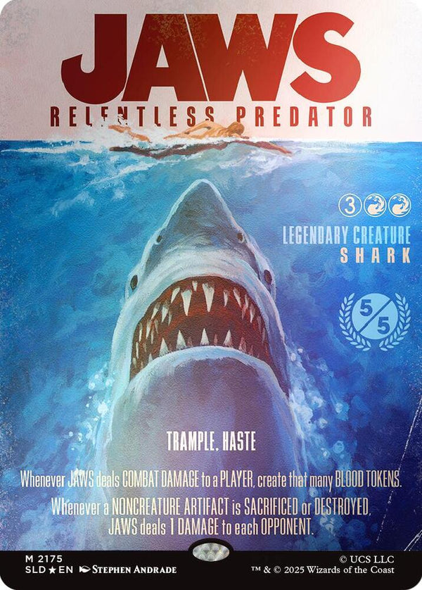 Jaws, Relentless Predator (Rainbow Foil) - Magic: The Gathering