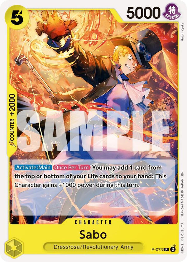 Sabo - P-073 (Pirate Foil) - One Piece Card Game