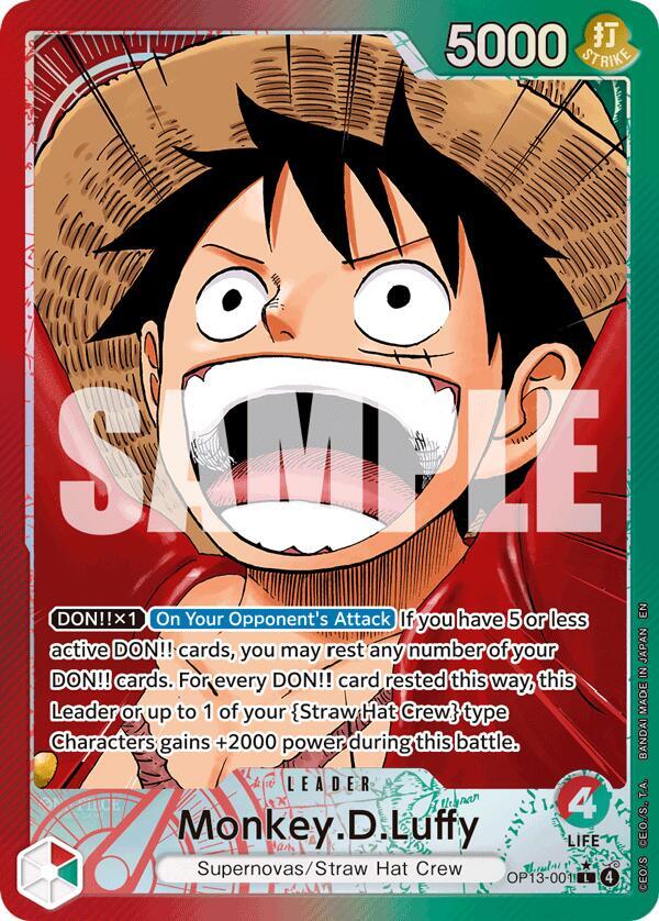 Monkey.D.Luffy (001) (Alternate Art) - One Piece Card Game