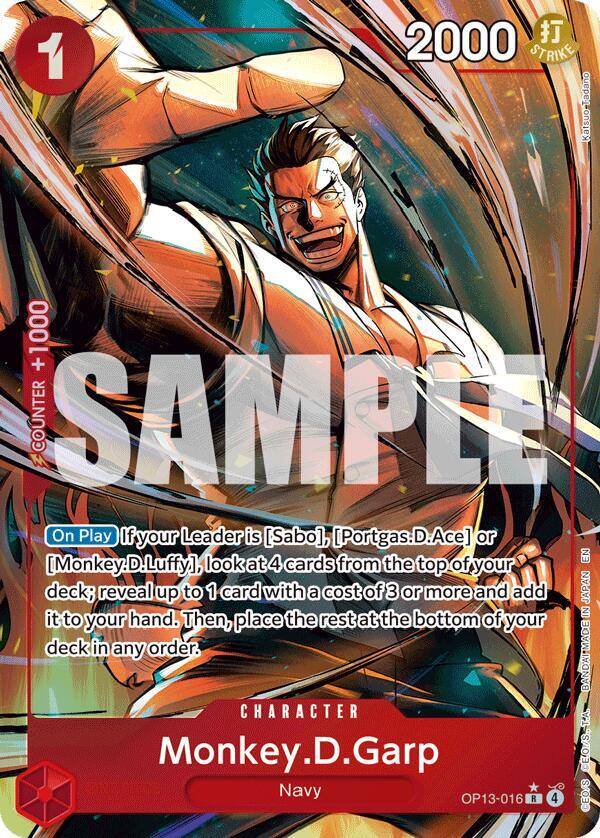 Monkey.D.Garp (Alternate Art) - One Piece Card Game