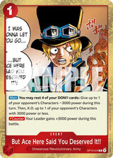 But Ace Here Said You Deserved It!! - One Piece Card Game