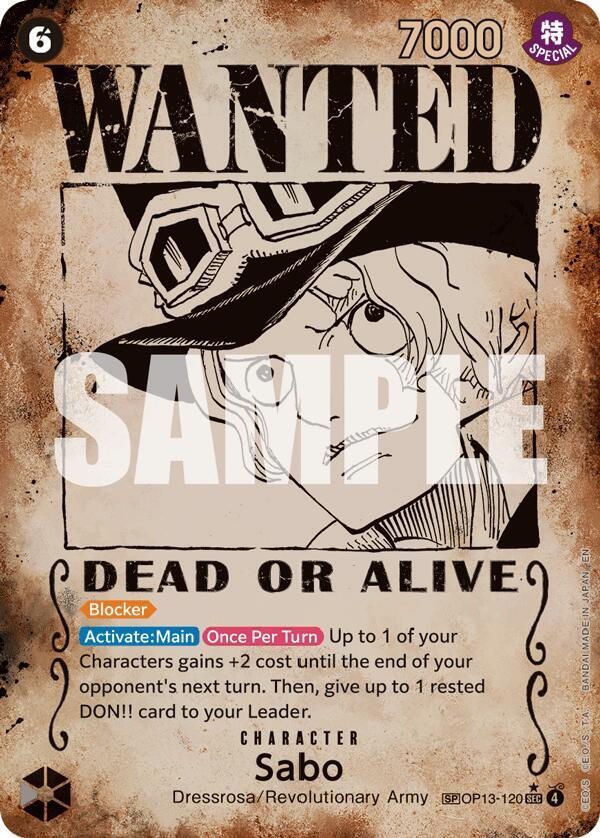 Sabo (120) (Wanted Poster) - One Piece Card Game