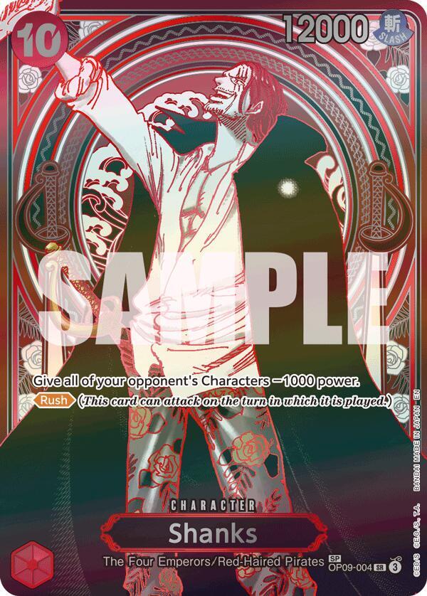 Shanks - OP09-004 (SP) (Silver) - One Piece Card Game