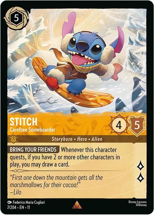 Stitch - Carefree Snowboarder - Disney Lorcana