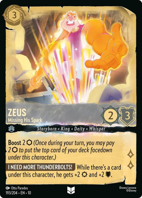 Zeus - Missing His Spark - Disney Lorcana