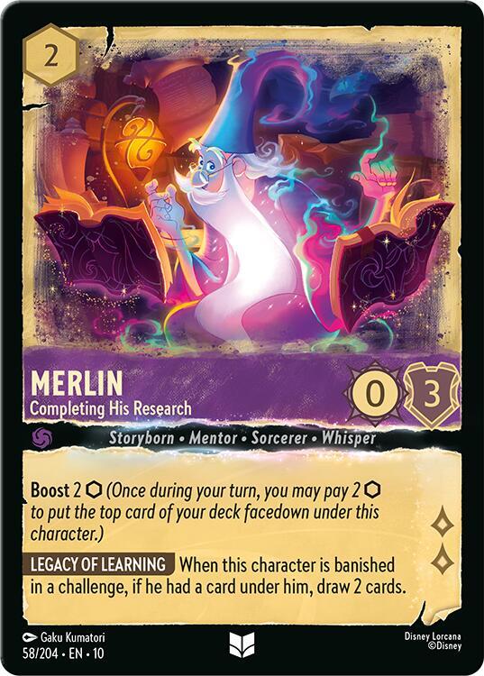 Merlin - Completing His Research - Disney Lorcana