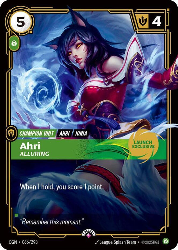 Ahri - Alluring (Launch Exclusive) - Riftbound: League of Legends TCG