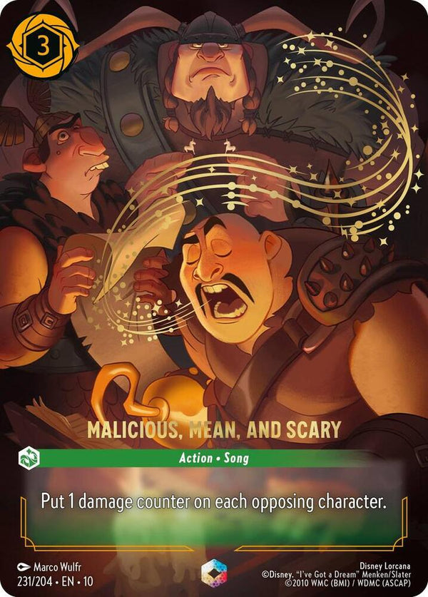 Malicious, Mean, and Scary (Enchanted) - Disney Lorcana