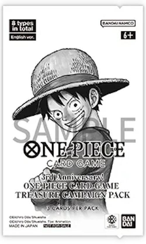 3rd Anniversary One Piece Card Game Treasure Campaign Pack - One Piece Card Game