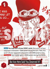 But Ace Here Said You Deserved It!! (3rd Anniversary Treasure Campaign Pack) - One Piece Card Game