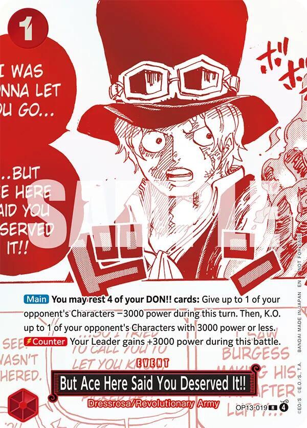 But Ace Here Said You Deserved It!! (3rd Anniversary Treasure Campaign Pack) - One Piece Card Game