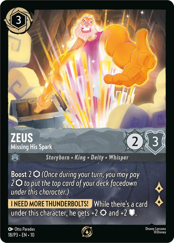 Zeus - Missing His Spark - Disney Lorcana