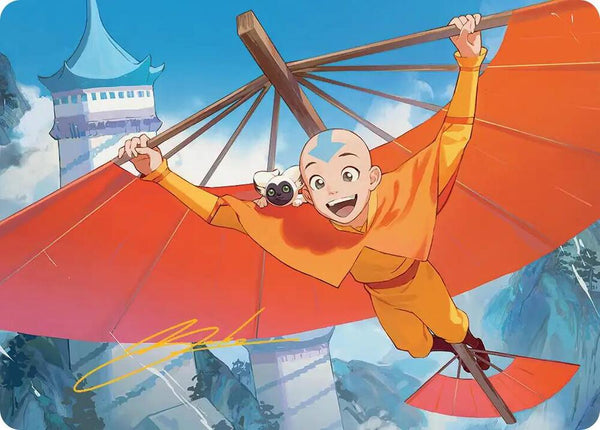 Aang, the Last Airbender Art Card (Gold-Stamped Signature) - Magic: The Gathering