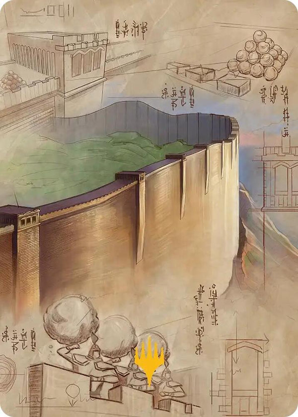 The Walls of Ba Sing Se Art Card (Gold-Stamped Planeswalker Symbol) - Magic: The Gathering