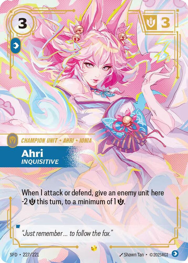 Ahri - Inquisitive (Overnumbered) - Riftbound: League of Legends TCG