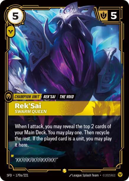 Rek'Sai - Swarm Queen (Alternate Art) - Riftbound: League of Legends TCG